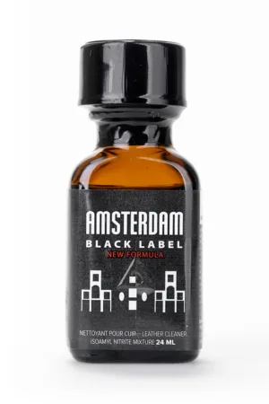 Poppers Amsterdam Black label 24ml - 94edenstreet.com - sexshop en ligne