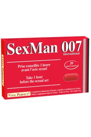 Aphrodisiaque SexMan 007 (20 gélules) - 94edenstreet.com - sexshop en ligne