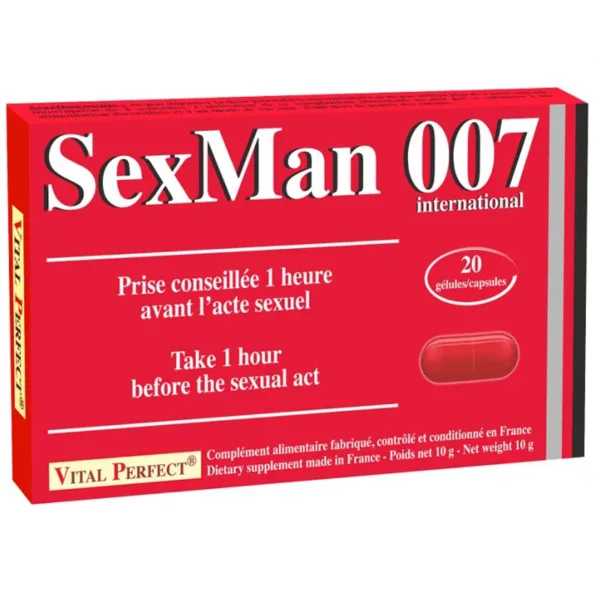 Aphrodisiaque SexMan 007 (20 gélules)