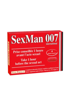 Aphrodisiaque SexMan 007 (4 gélules) - 94edenstreet.com - sexshop en ligne