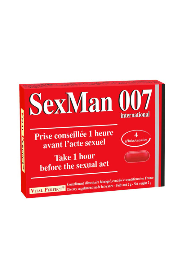 Aphrodisiaque SexMan 007 (4 gélules) - 94edenstreet.com - sexshop en ligne
