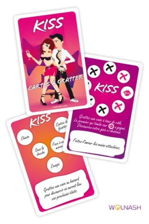 Cartes à gratter Kiss - 94edenstreet.com - sexshop en ligne