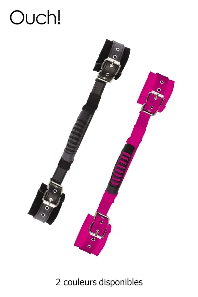 Menottes cuir avec poignée souple – Ouch