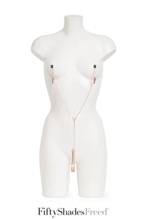 Chaîne à tétons et clitoris – Fifty Shades Freed - 94edenstreet.com - sexshop en ligne