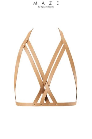 Harnais soutien-gorge marron – Maze - 94edenstreet.com - sexshop en ligne