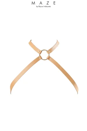 Harnais poitrine marron – Maze - 94edenstreet.com - sexshop en ligne
