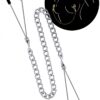 Pinces à seins et chaine argentée - 94edenstreet.com - sexshop en ligne