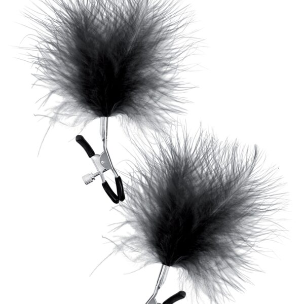 Pinces à seins plumeau noir – Sweet Caress
