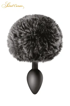 Plug queue de lapin – noir - 94edenstreet.com - sexshop en ligne