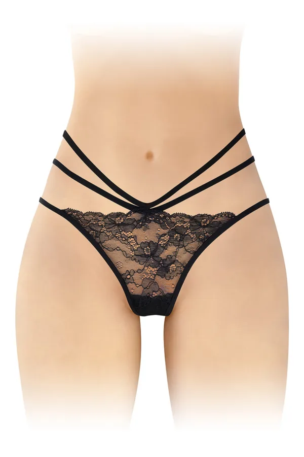 Culotte ouverte Nadia – noir - 94edenstreet.com - sexshop en ligne