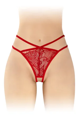 String ouvert Mylene – rouge - 94edenstreet.com - sexshop en ligne