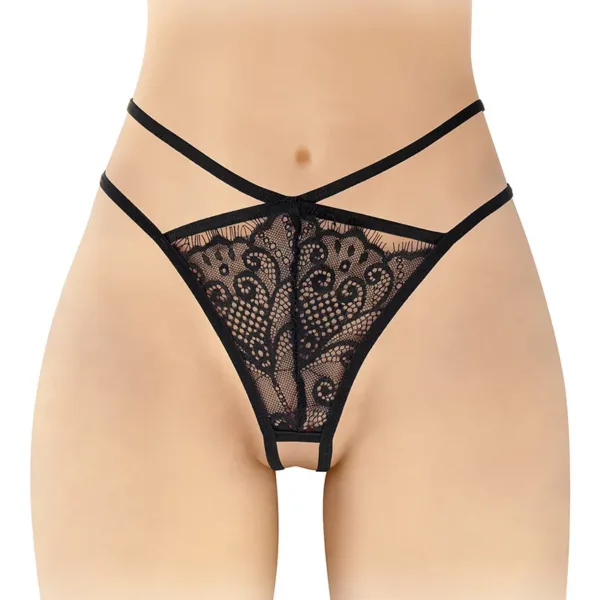 String ouvert Mylene – noir