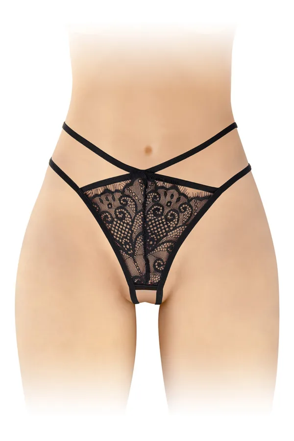 String ouvert Mylene – noir - 94edenstreet.com - sexshop en ligne