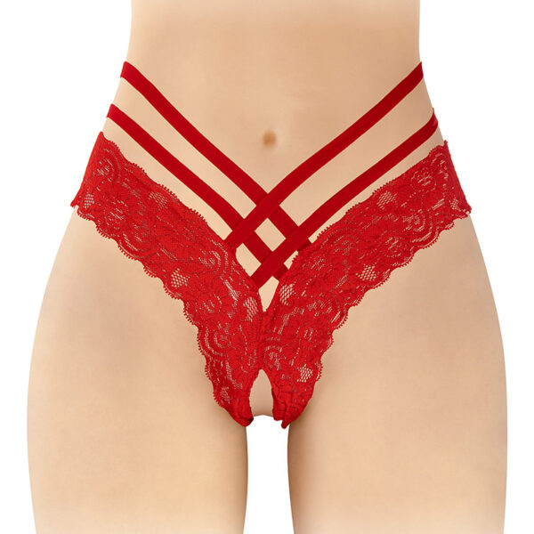 Tanga ouvert Anne – rouge