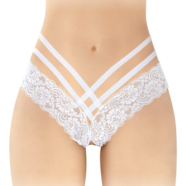 Tanga ouvert Anne – blanc