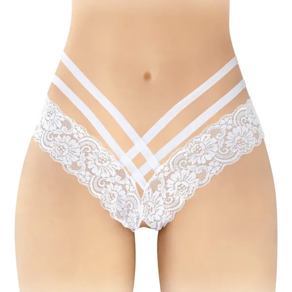Tanga ouvert Anne – blanc