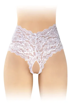 Boxer ouvert Julia – blanc - 94edenstreet.com - sexshop en ligne