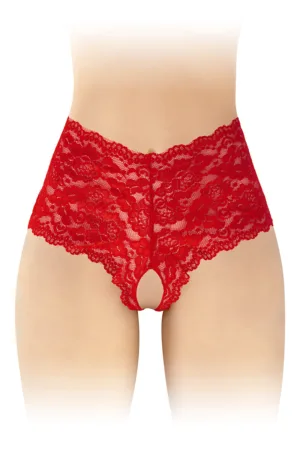 Boxer ouvert Julia – rouge - 94edenstreet.com - sexshop en ligne