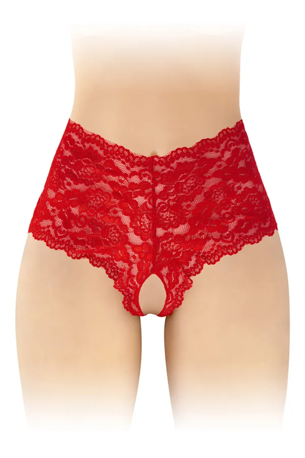 Boxer ouvert Julia – rouge - 94edenstreet.com - sexshop en ligne