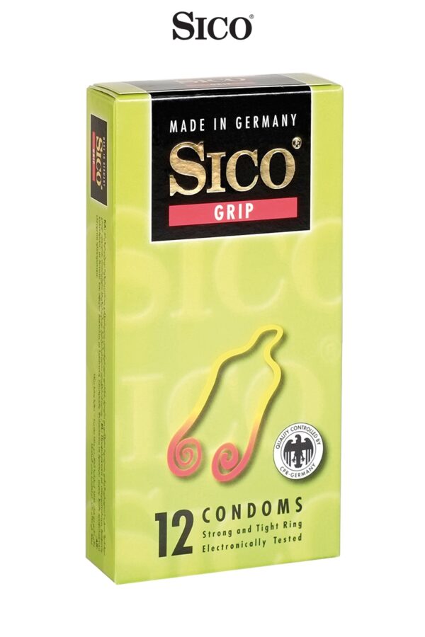 12 préservatifs Sico GRIP - 94edenstreet.com - sexshop en ligne