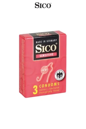 3 Préservatifs Sico SENSITIVE - 94edenstreet.com - sexshop en ligne