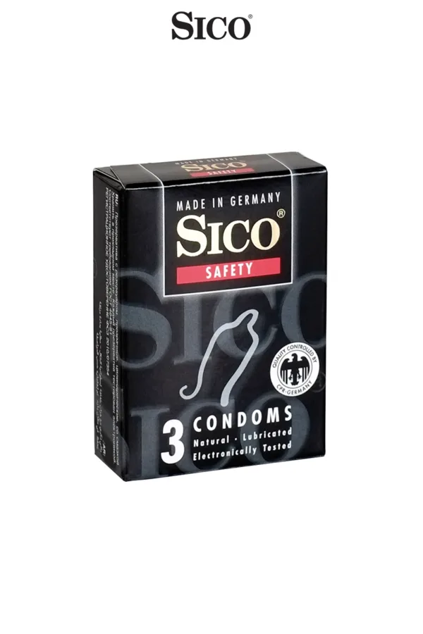 3 préservatifs Sico SAFETY - 94edenstreet.com - sexshop en ligne