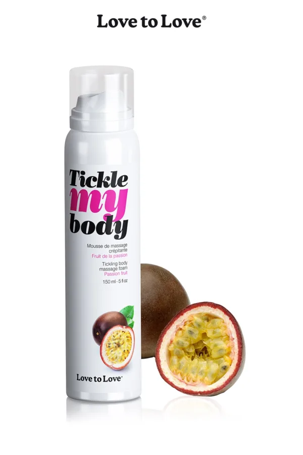 Mousse massage crépitante – fruits de la passion - 94edenstreet.com - sexshop en ligne
