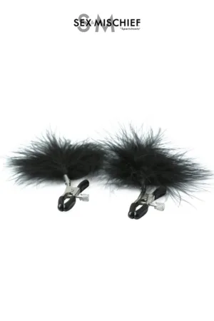 Pinces à tétons plume – S&M - 94edenstreet.com - sexshop en ligne