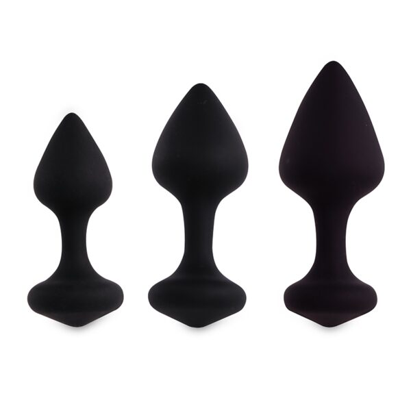 Coffret 3 plugs anal Bibi – noir
