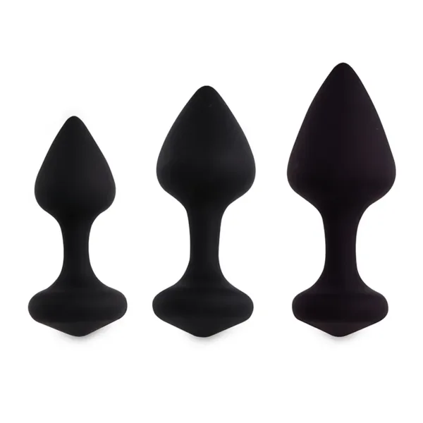 Coffret 3 plugs anal Bibi – noir