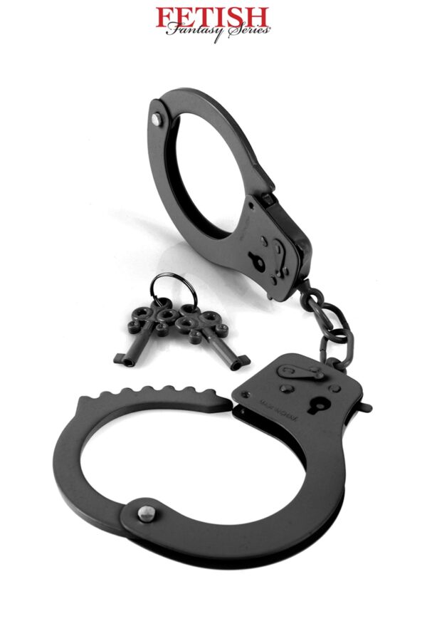Menottes métal Designer Cuffs – noir - 94edenstreet.com - sexshop en ligne