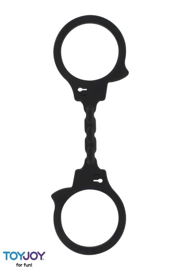 Menottes silicone stretchy – noir - 94edenstreet.com - sexshop en ligne