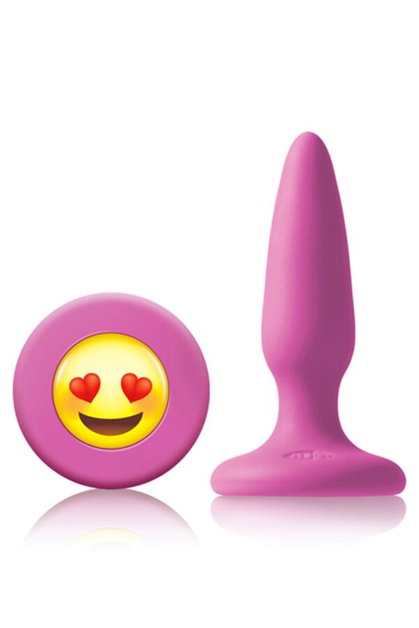 Plug Anal Mojis ILY Small – rose - 94edenstreet.com - sexshop en ligne