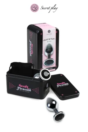 Plug aluminium M Noir - 94edenstreet.com - sexshop en ligne