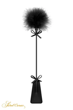 Tapette avec pompon noir – Sweet Caress - 94edenstreet.com - sexshop en ligne