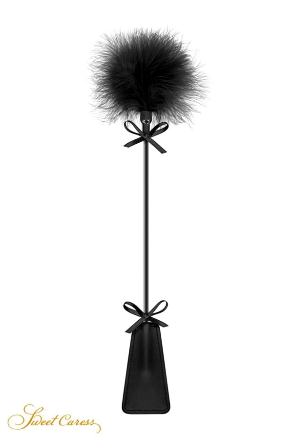 Tapette avec pompon noir – Sweet Caress - 94edenstreet.com - sexshop en ligne