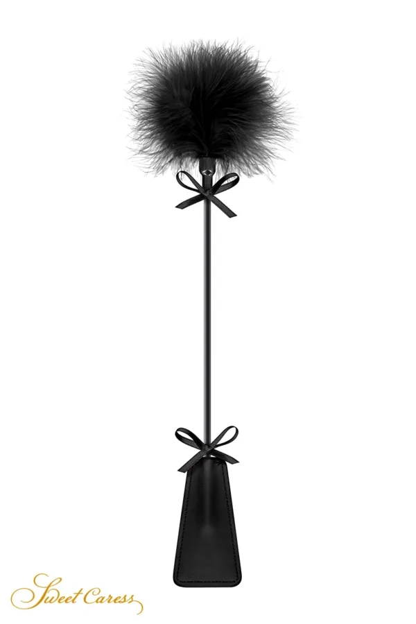 Tapette avec pompon noir – Sweet Caress - 94edenstreet.com - sexshop en ligne