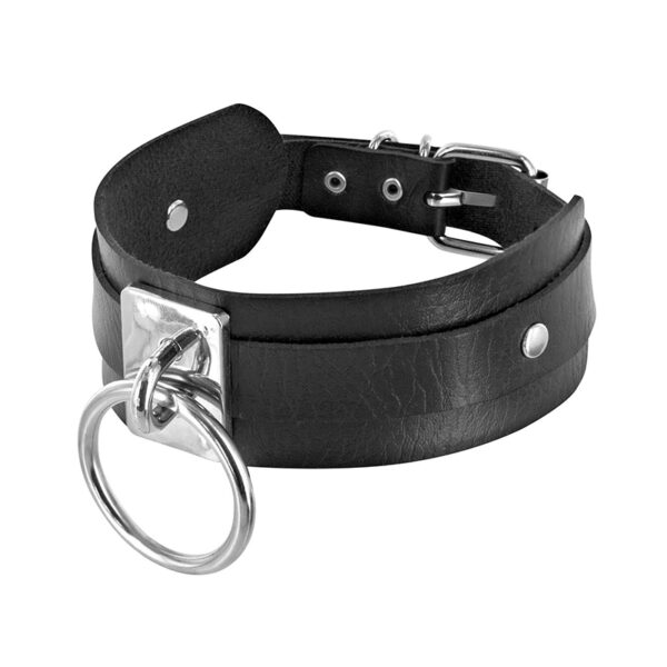 Collier BDSM large avec anneau – Fetish Tentation