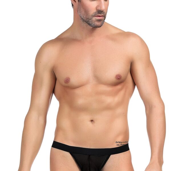 String homme noir résille