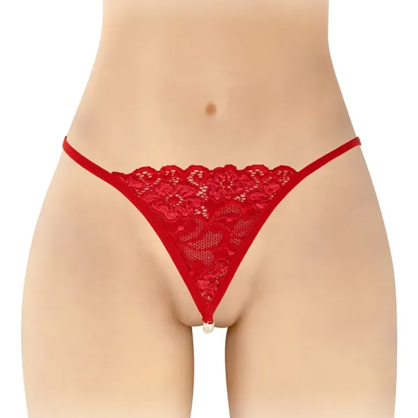 String avec perles Venusina – rouge