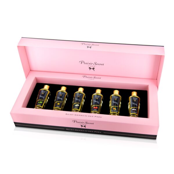 Coffret 6 huiles de massage sèches – Plaisir Secret