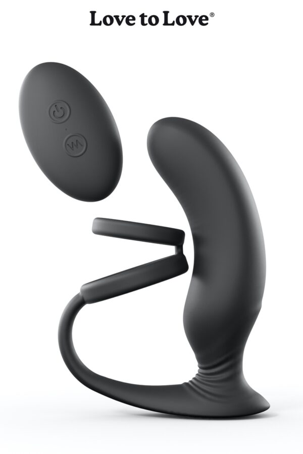 Stimulateur de prostate + cockring Double game - 94edenstreet.com - sexshop en ligne