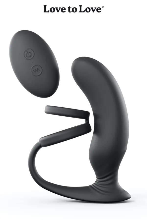 Stimulateur de prostate + cockring Double game - 94edenstreet.com - sexshop en ligne