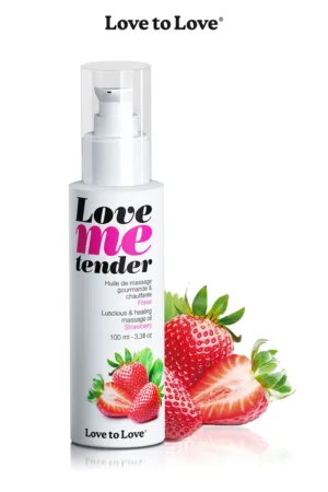 Huile de massage fraise 100ml - 94edenstreet.com - sexshop en ligne