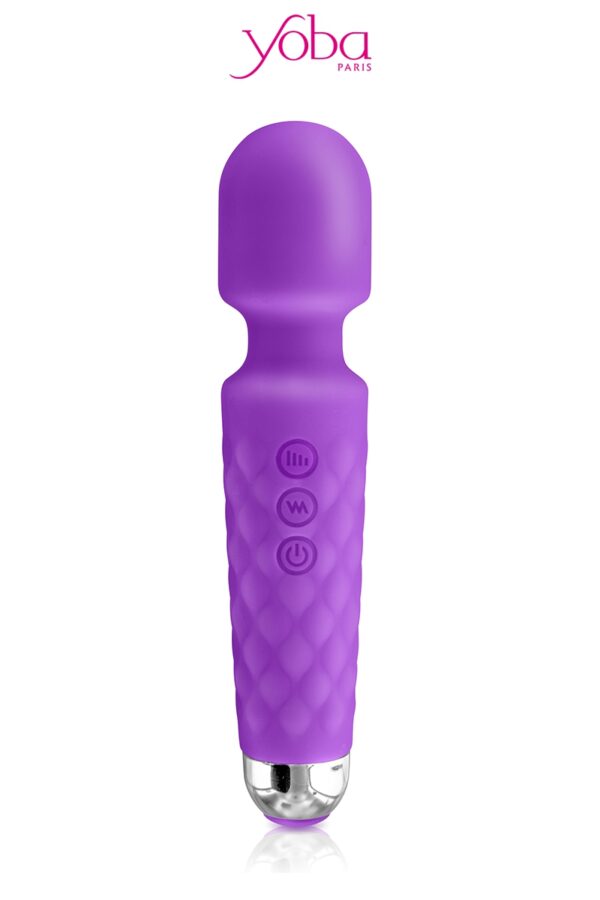 Vibro Love Wand rechargeable violet – Yoba - 94edenstreet.com - sexshop en ligne
