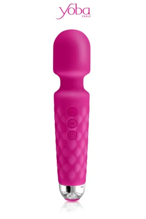 Vibro Love Wand rechargeable rose – Yoba - 94edenstreet.com - sexshop en ligne