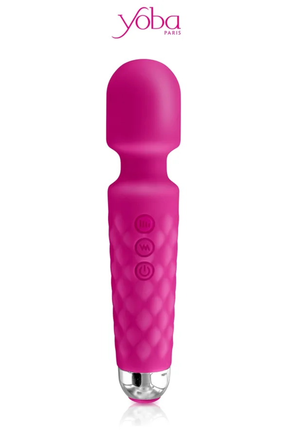 Vibro Love Wand rechargeable rose – Yoba - 94edenstreet.com - sexshop en ligne