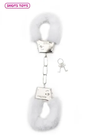 Menottes fourrure Shots – blanc - 94edenstreet.com - sexshop en ligne