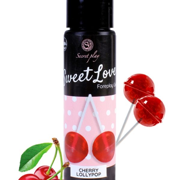 Lubrifiant comestible sucette à la cerise –  60 ml