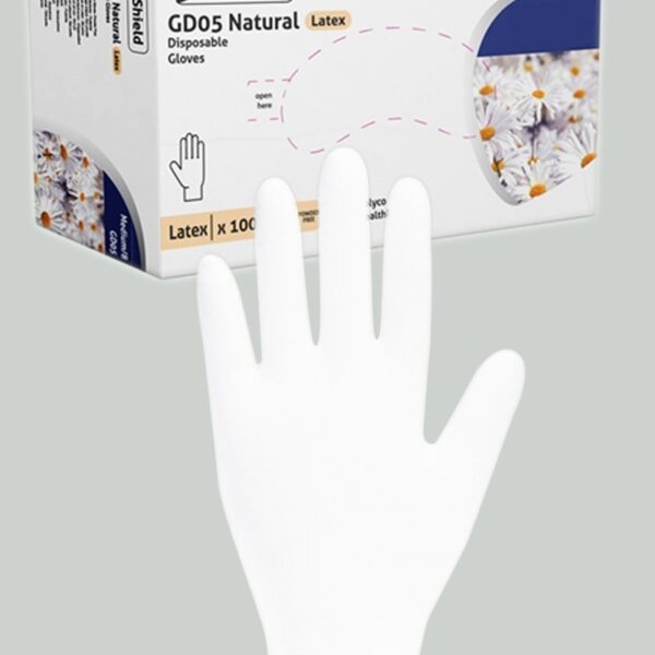 100 gants chirurgicaux en latex blanc